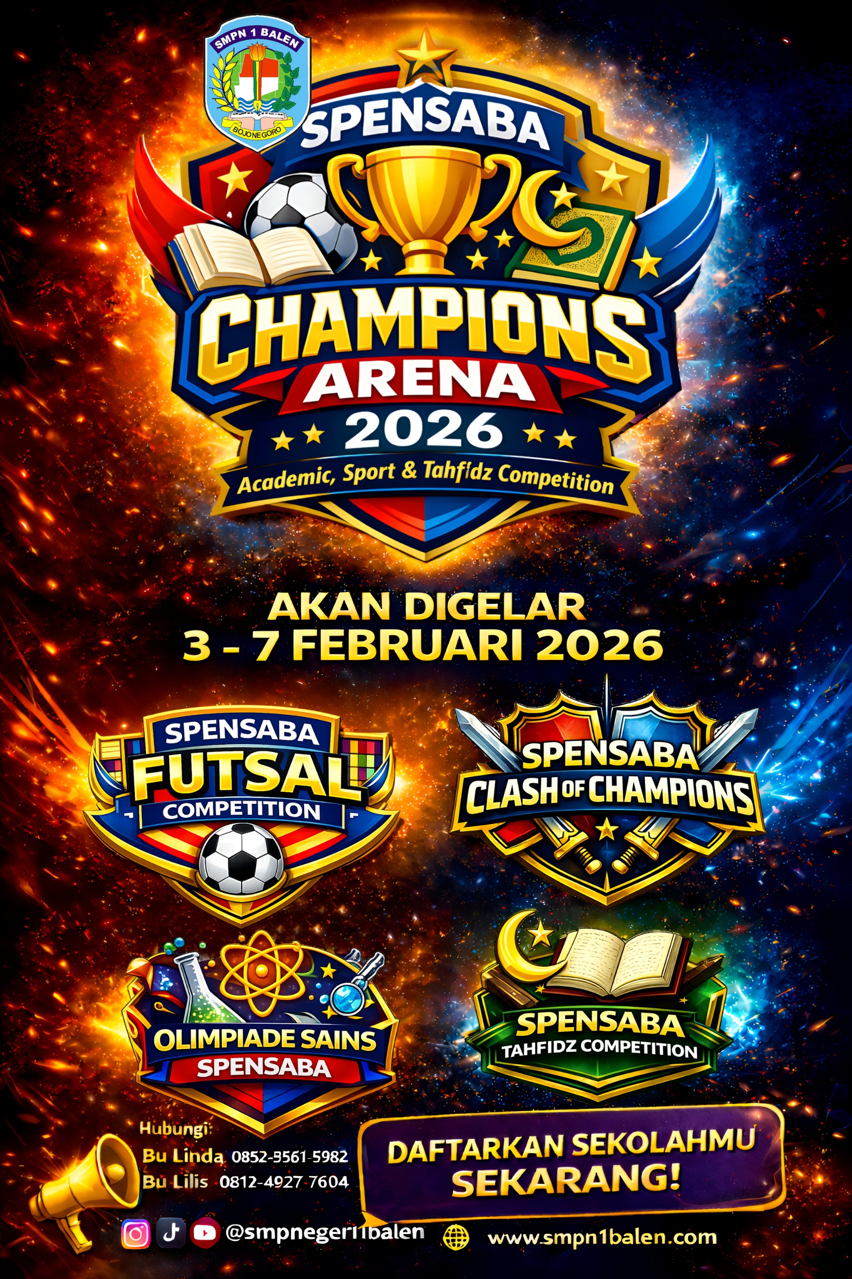 SPENSABA CHAMPIONS ARENA 2026 (Academic, Sport & Tahfidz Competition)