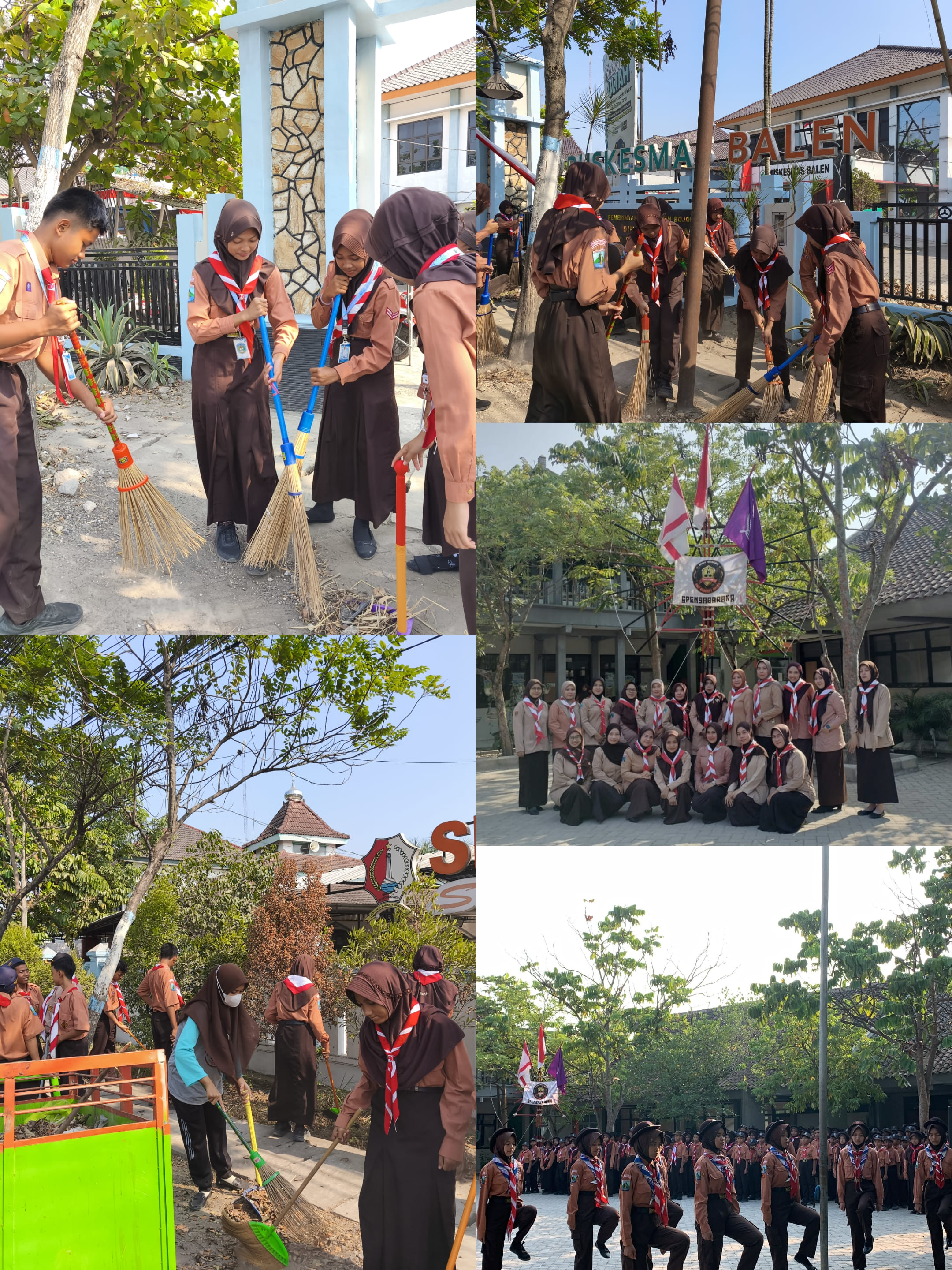 Semarak Hari Pramuka, SMPN 1 Balen Gelar Upacara dan Bakti Sosial